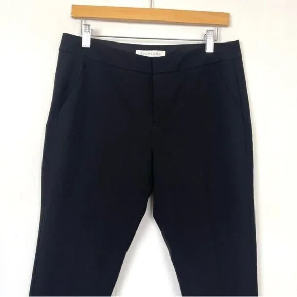 EVERLANE Black mid rise slim Wool skinny career Pants RN# 139393 size 8 - Picture 3 of 10